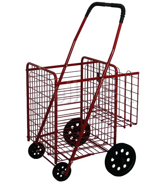 WM99014 Folding Shopping Cart W/Dual Basket